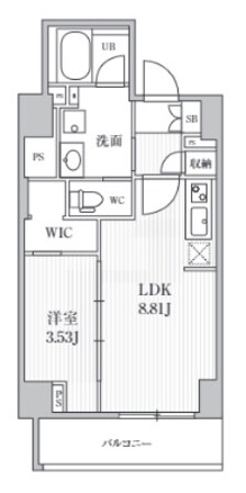 シーズンフラッツ靭本町の物件間取画像